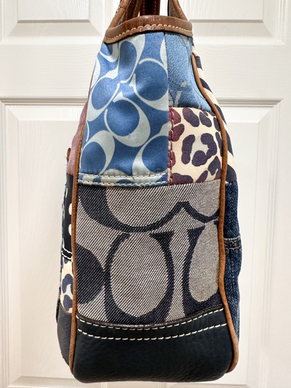 Coach Ergo Denim Patchwork Hobo Limited Edition Shoulder Bag Vintage Y2K - Picture 11 of 15